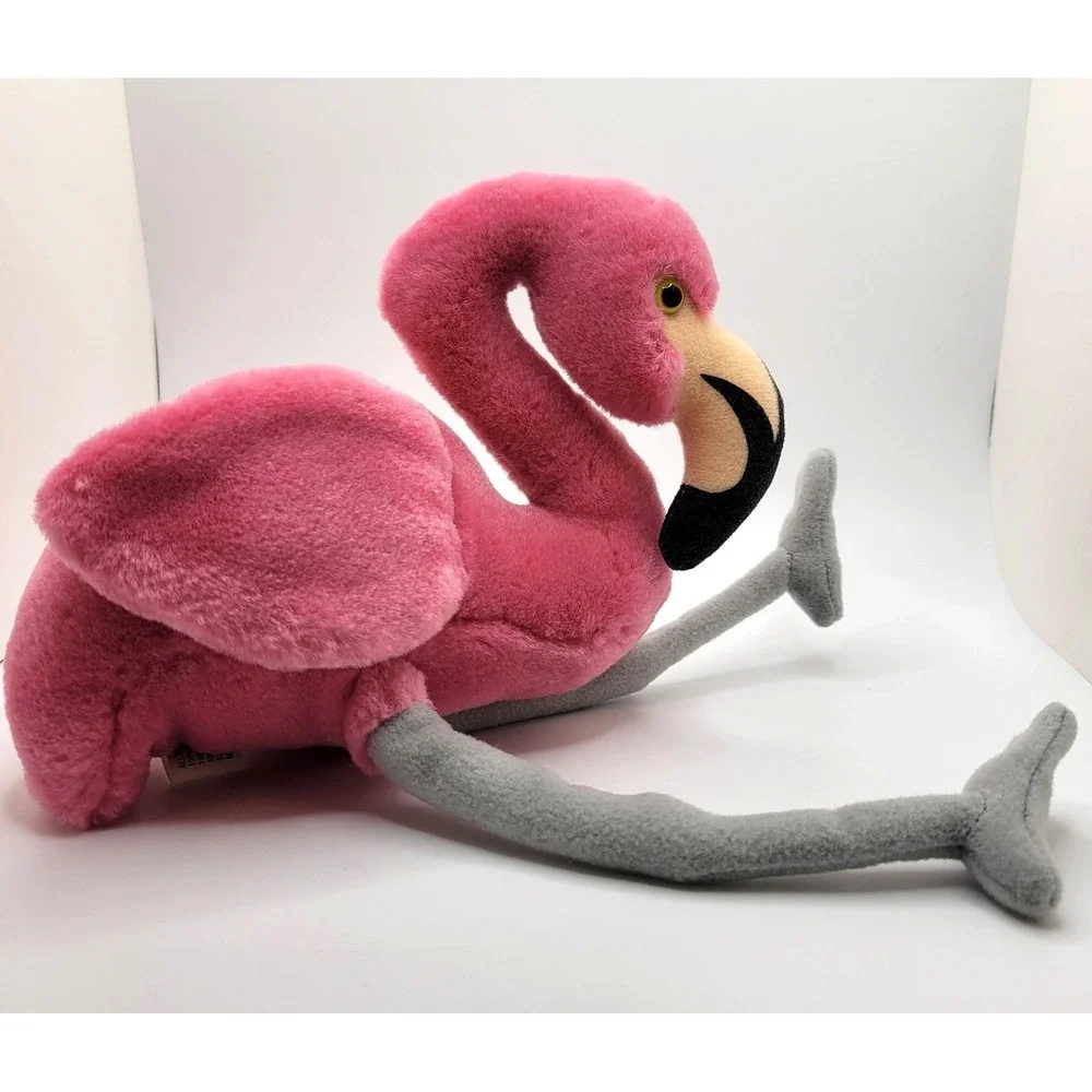 Vintage Flamingo Brand Flamingo Plush 11" Pink Stuffed Animal Long Legs - Picture 4 of 9